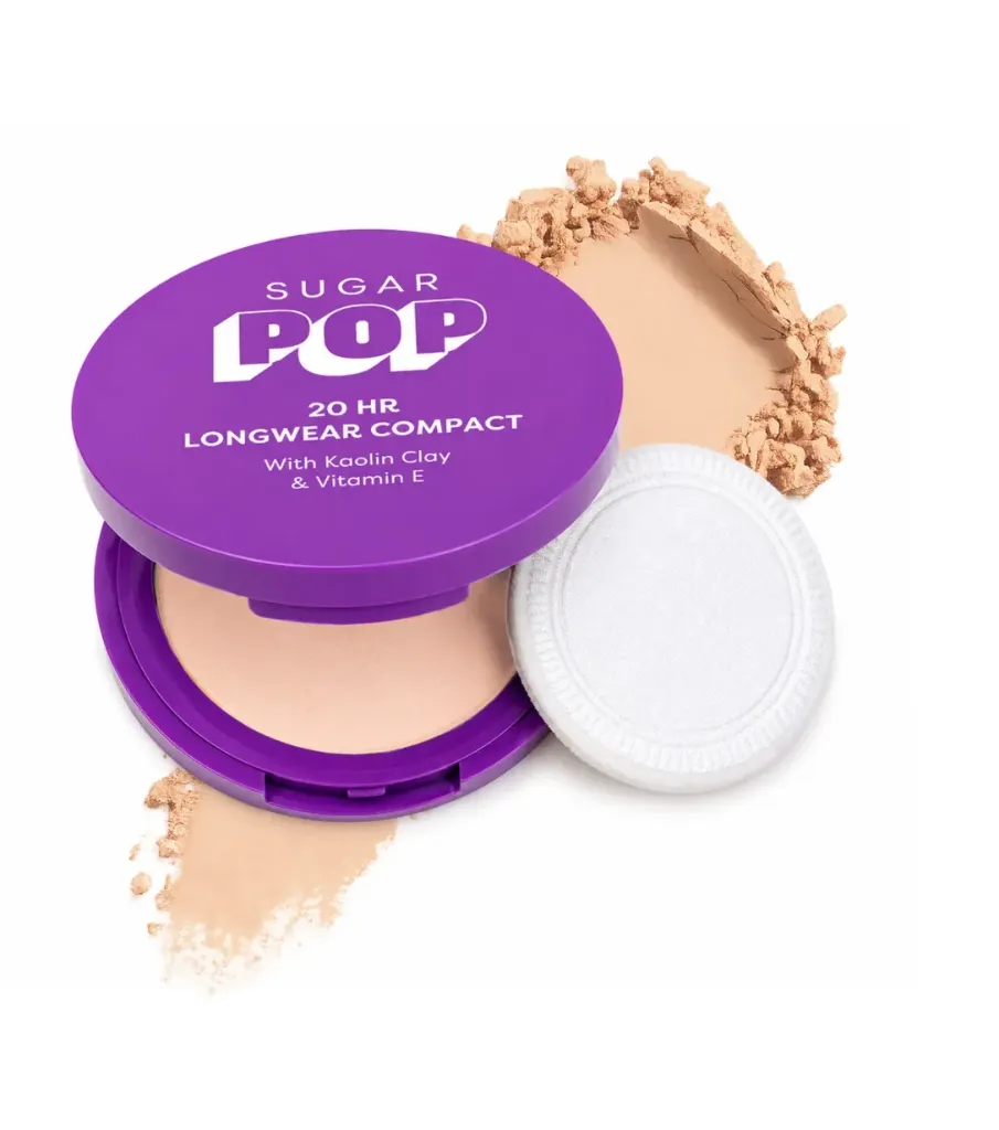 Sugar Pop 20 HR Longwear compact with Kaolin Clay and Vitamin E